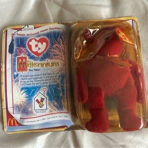 Sealed RARE Millennium the bear TY beanie baby Ronald Mc Donald